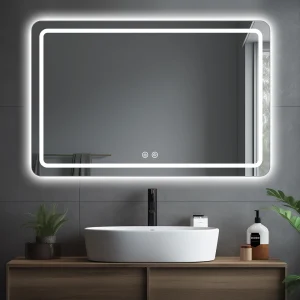 32x40 inch LED Backlit Bathroom Mirror
