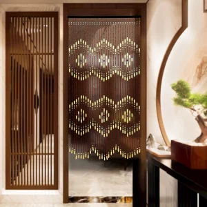 Bamboo and wood beaded Curtain